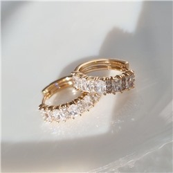 Серьги коллекция "Xuping" покрытие позолота, вставка: фианиты, цвет: прозрачный, Х000864746, арт.001.837