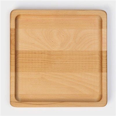 Тарелка деревянная Adelica «Классика», 19×19×1.8 см, пропитана минеральным маслом, берёза