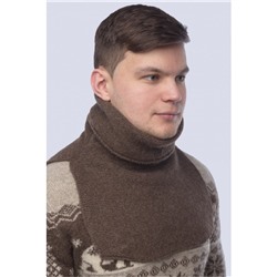 Манишка коричневая из 100% шерсти яка