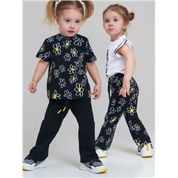 Брюки детские трикотажные для девочек, 2 пары в комплекте
