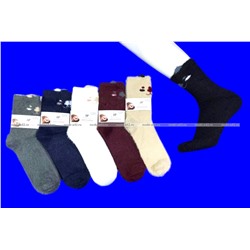 Ecosocks носки женские ангора НОРКА ШЕРСТЬ "с ушками" арт. 6630