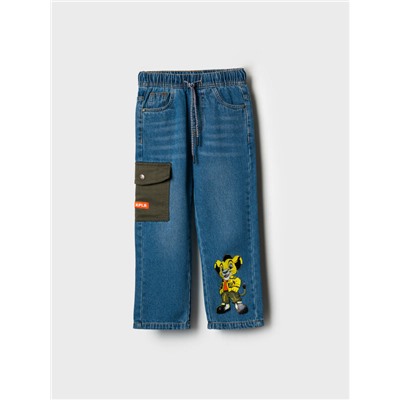 Брюки текстильные джинсовые для мальчиков