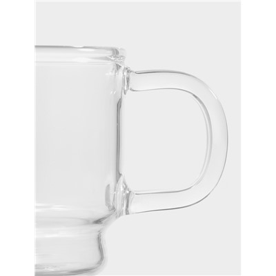 Кружка Magistro «Боттом», 100 мл, 5.8×5.2 см штабелируемая, боросиликатное стекло, прозрачная