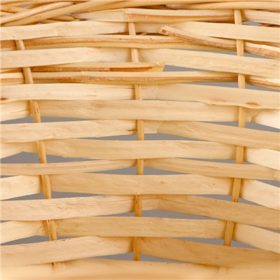 Корзина плетёная для хранения Helgh, из лозы, с ручкой, бежевая, набор 3 шт.