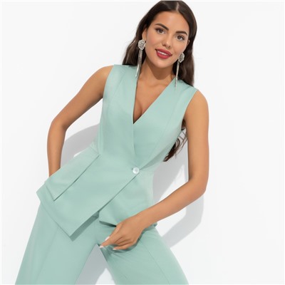 Жилет прямого силуэта, Стильный лидер (мятный)