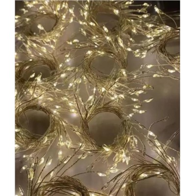 Гирлянда штора на окно хвойная лапа 3х2, мульти колор