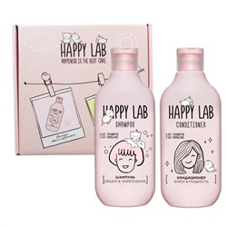 Happy Lab Набор средств для ухода за волосами / Шампунь «Объем & Укрепление» + Кондиционер «Блеск & Гладкость», 300 мл x 2 27722