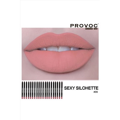 Provoc Гелевая подводка в карандаше для губ, №35 / Semi-Permanent Gel Lip Liner, Sexy Silohette KRISTALLER, 1106632