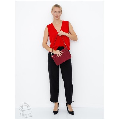 Сумка женская кожаная 8200PEF wine Polina&Eiterou  в Новосибирске