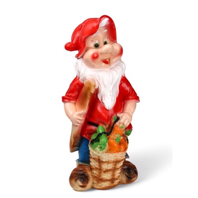 Садовая фигура из гипса «Гном с корзиной овощей», 70×30×34 см, МИКС