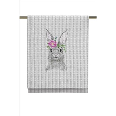 Комплект вафельных полотенец 45х60 (3 шт.) "Унисон" рис 33083-1 Rabbit