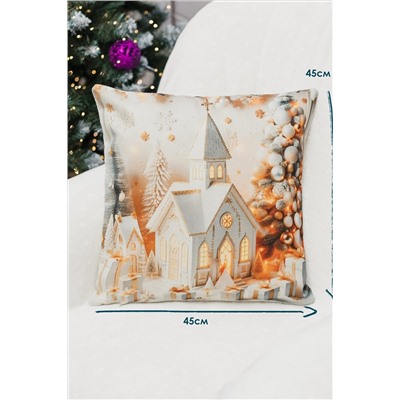 Наволочка декоративная новогодняя 2 шт рогожка НАТАЛИ, 1221269