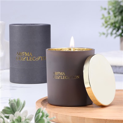 Ароматическая свеча в стакане Aroma collection, 260 г, османтус, в тубусе, соевый воск
