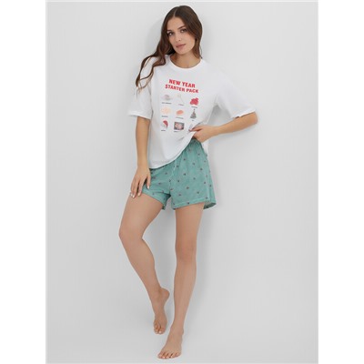 КОМПЛЕКТ ЖЕНСКИЙ (ДЖЕМПЕР, ШОРТЫ) 592591