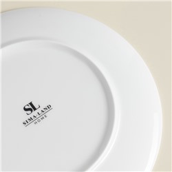 Тарелки SL Home «Каскарон», d=23.3 см, набор 2 шт., костяной фарфор, белые