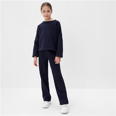 Свитшот детский MINAKU, тёмно-синий, рост 140 см