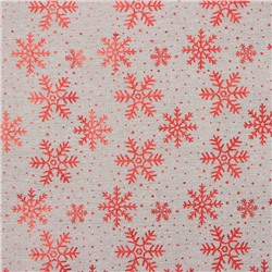 Скатерть новогодняя «Этель. Снежинки», 100×140±5 см, 80% п/э, 20% лён, 120 г/м²