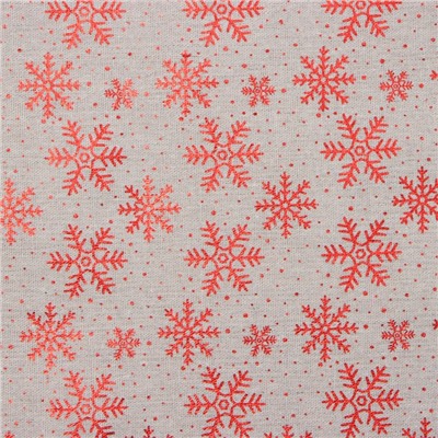 Скатерть новогодняя «Этель. Снежинки», 100×140±5 см, 80% п/э, 20% лён, 120 г/м²