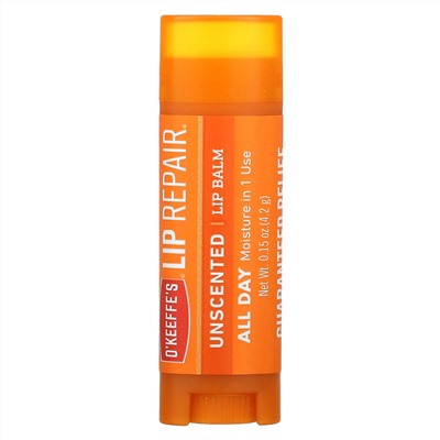 O'Keeffe's, Lip Repair, Lip Balm, Unscented, 0.15 oz (4.2 g)