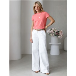 Джинсы с поясом на резинке из эластичного денима средней плотности