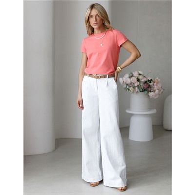 Джинсы с поясом на резинке из эластичного денима средней плотности