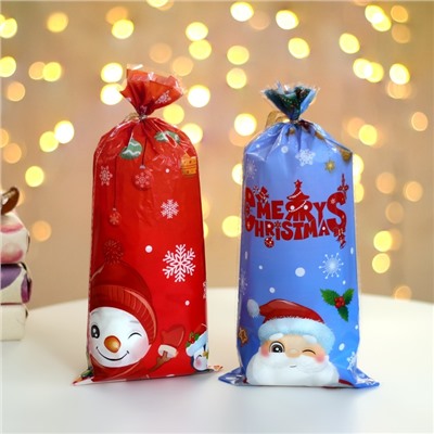 Пакет подарочный БОПП подарочный, «МИКС новогодний», 13×27.5 см