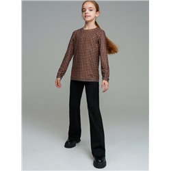 Фуфайка трикотажная для девочек (футболка с длинными рукавами)