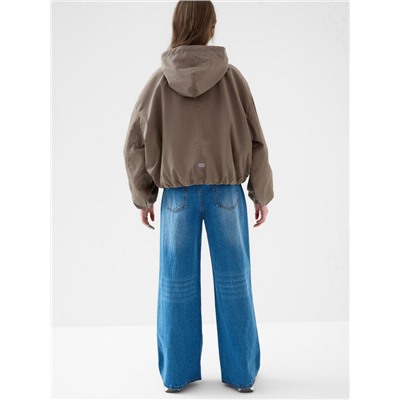 Куртка текстильная с полиуретановым покрытием для девочек (ветровка)