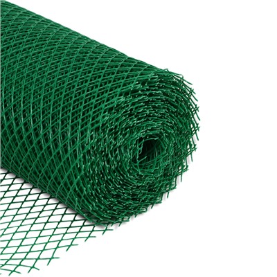 Сетка садовая, 0.5×20 м, ячейка ромб 15×15 мм, пластиковая, зелёная, Greengo, в рулоне
