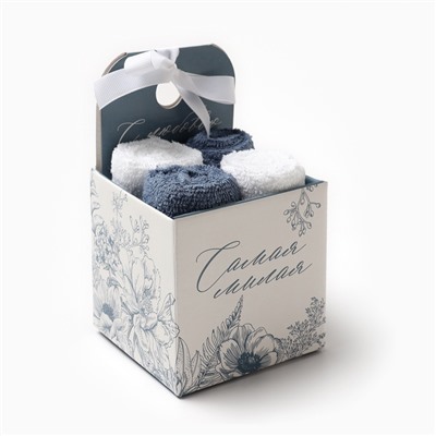 Салфетки махровые «Этель» Light blue, 30×30 см - 4 шт., хлопок 100%