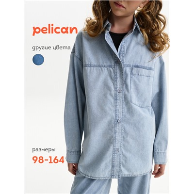 Джинсовая рубашка для девочек