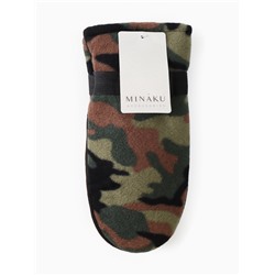 Варежки флисовые зимние мужские, размер 25 см, хаки