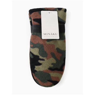 Варежки флисовые зимние мужские, размер 25 см, хаки