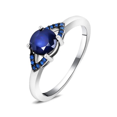 Кольцо, сапфир корунд , наносапфир, SL-RIC110