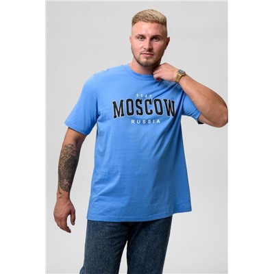 Футболка мужская 8503/1 (Голубой_москва)