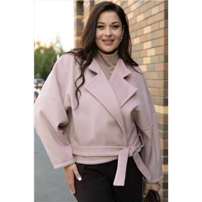 Пальто укороченное Хайт (пудра) Б14315-7М