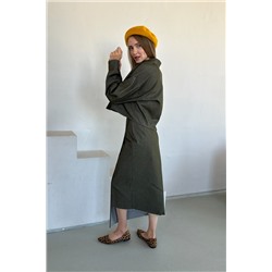 Юбка джинс  DENIM037/05/Хаки