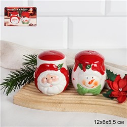 Набор для специй Дед мороз и Снеговик / B3014 /уп 96/ новогодний