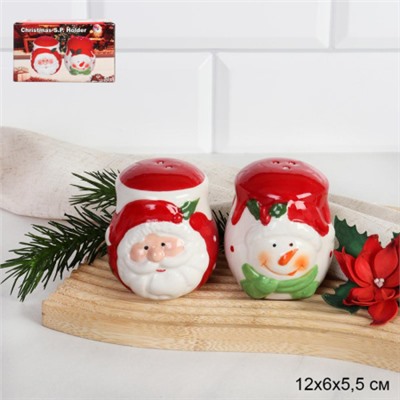 Набор для специй Дед мороз и Снеговик / B3014 /уп 96/ новогодний