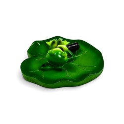 Садовая фигура из полистоуна «Лягушка на отдыхе», 10×11×6 см, плавающая