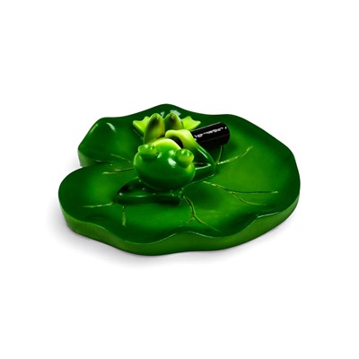 Садовая фигура из полистоуна «Лягушка на отдыхе», 10×11×6 см, плавающая