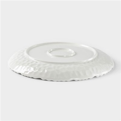 Тарелка обеденная «Воздушность», d=25.5 см, керамика, цвет белый