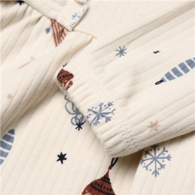 Платье детское «Крошка Я. Новогодние игрушки», рост 62-68 см