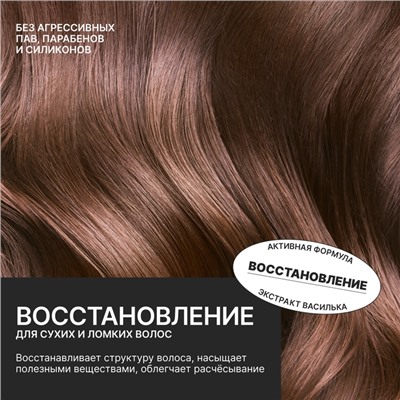 Шампунь для волос с белой глиной и экстрактом василька, восстановление, 300 мл, ECO LAB by URAL LAB