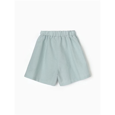 Шорты женские на резинке льняные MINAKU: Safari, зелёные, размер 44