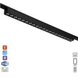 Светильник трековый ULTRA «Линза», светодиодный, 24 Вт, 48 В, 3000K-5700К, CRI90, 44.5×2.6×2.4 см, чёрный