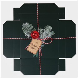 Коробка новогодняя складная «Новогодняя посылка», 17×17×7 см, Новый год