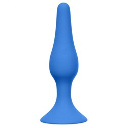 Синяя анальная пробка Slim Anal Plug XL - 15,5 см.