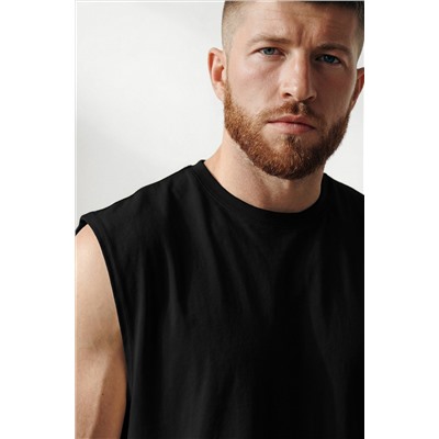 Мужская футболка оверсайз без рукавов Happyfox