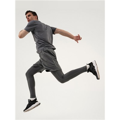 Футболка мужская Resport, размер 46, базовая, со вставками, серая